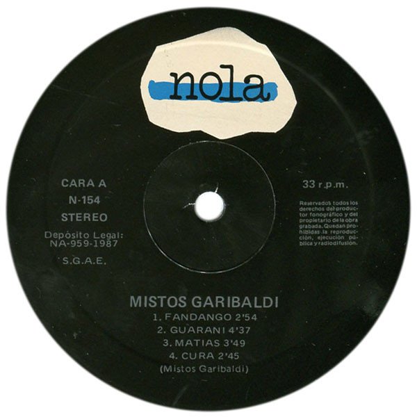 LP, Mistos Garibaldi, Synthpop | Historia Nuestra