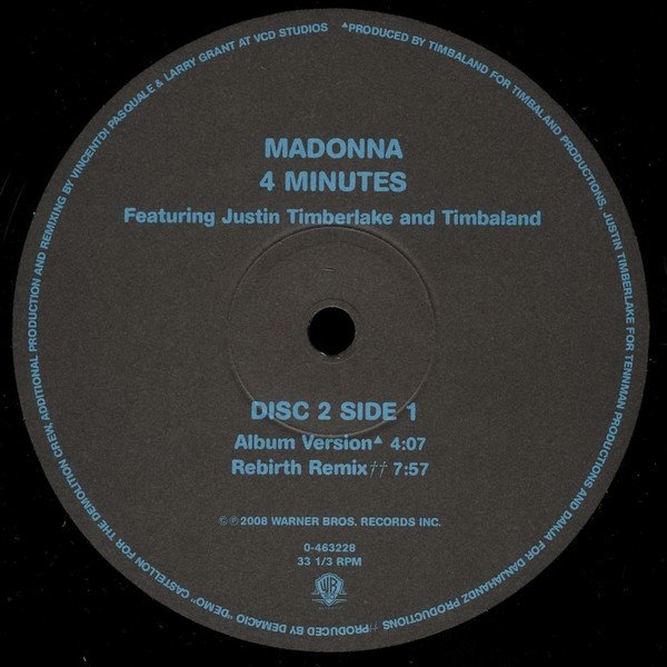 12 inch, Contemporary RB, House, Madonna Featuring Justin Timberlake And Timbaland | Historia Nuestra