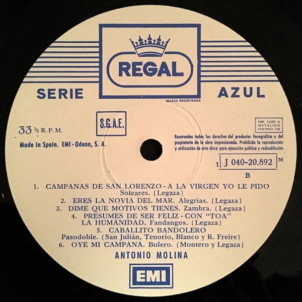 Antonio Molina, Flamenco, LP | Historia Nuestra