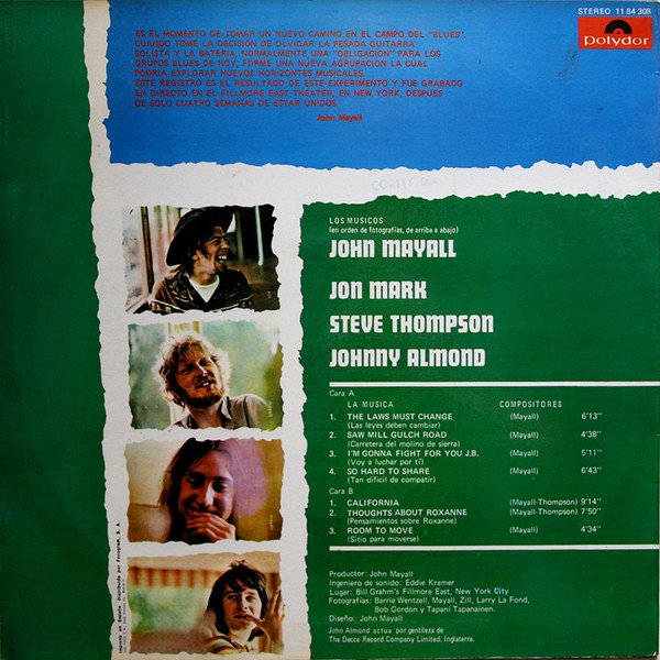 Blues Rock, Harmonica Blues, John Mayall, LP | Historia Nuestra