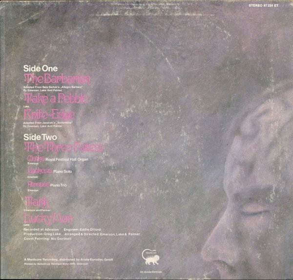 Emerson Lake & Palmer*, LP, Prog Rock | Historia Nuestra