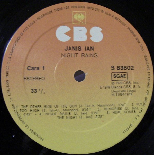 Ballad, Disco, Janis Ian, LP, Pop Rock, Soft Rock | Historia Nuestra