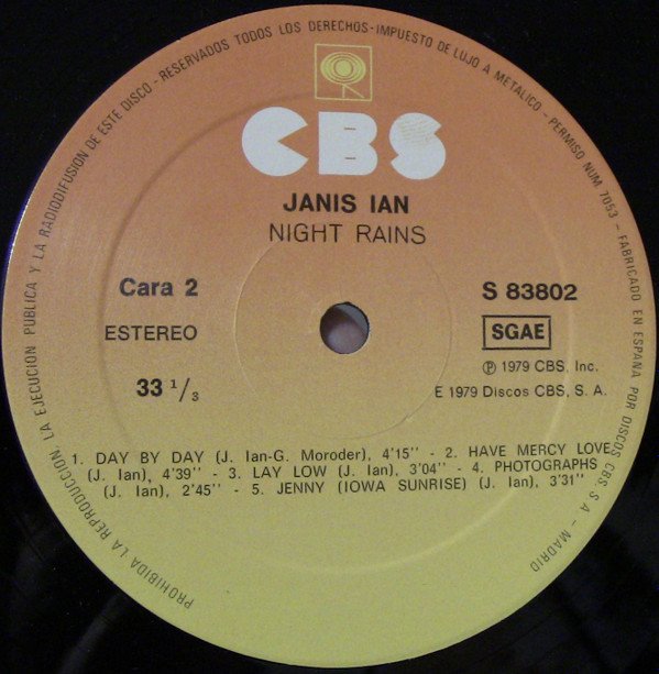 Ballad, Disco, Janis Ian, LP, Pop Rock, Soft Rock | Historia Nuestra
