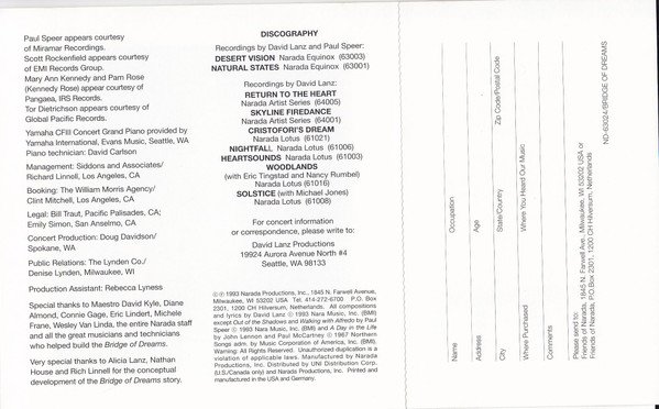 Ambient, CD, David Lanz And Paul Speer, New Age, Soft Rock | Historia Nuestra