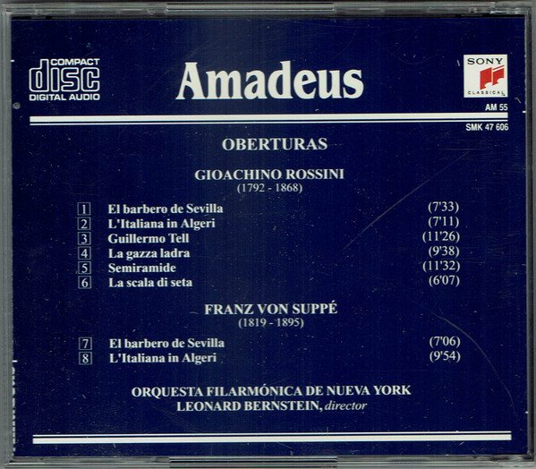 CD, Leonard Bernstein, New York Philharmonic, Romantic, Rossini*, Suppé* | Historia Nuestra