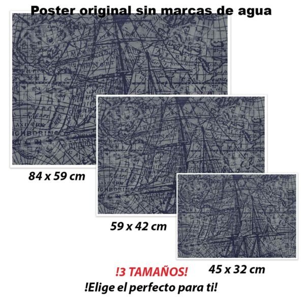 Mapa Barco Historia Mapas Antiguos, Mapa Barco-El Póster Personalizado, Historia Nuestra