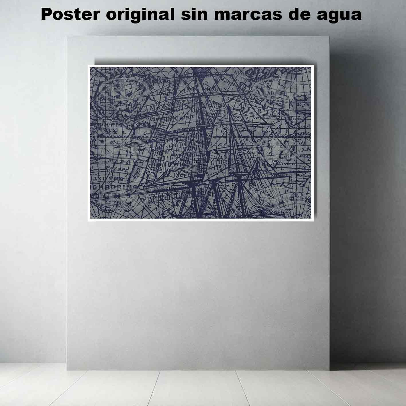 Mapa Barco Historia Mapas Antiguos, Mapa Barco-El Póster Personalizado, Historia Nuestra