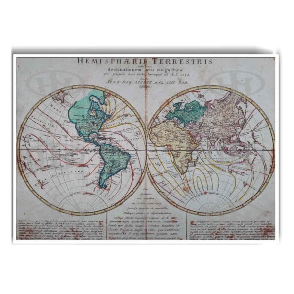 Póster, Póster Historia, Póster Mapa Hemispharii Terrestris, Poster Mapas AntiguosPosters Historia Nuestra | Historia Nuestra