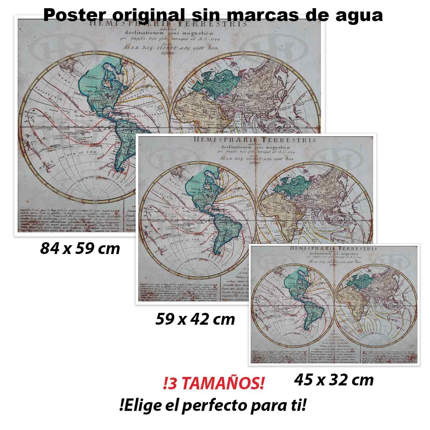 Mapa Hemispharii Terrestris Historia Mapas Antiguos, Mapa Hemispharii Terrestris-El Póster Personalizado, Historia Nuestra