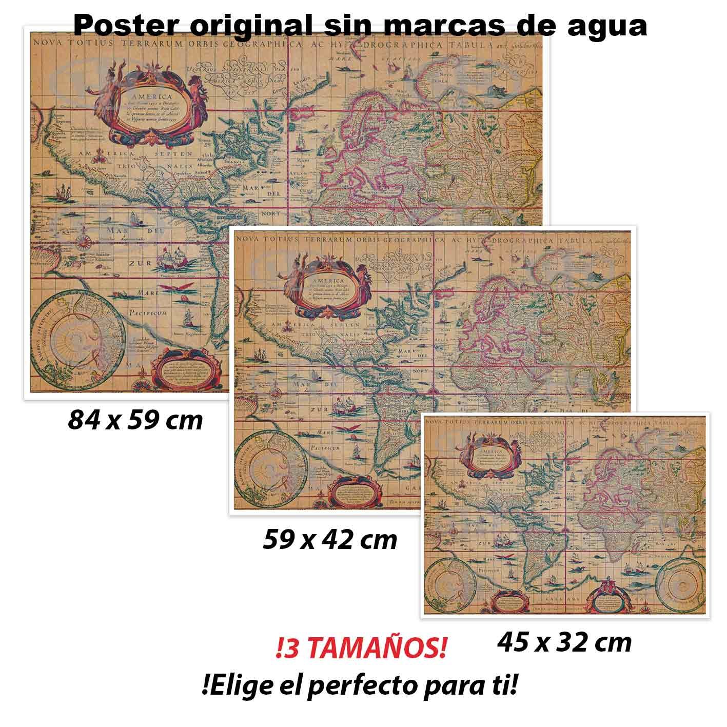 Mapa Terrarum Orbis Historia Mapas Antiguos, Mapa Terrarum Orbis-El Póster Personalizado, Historia Nuestra