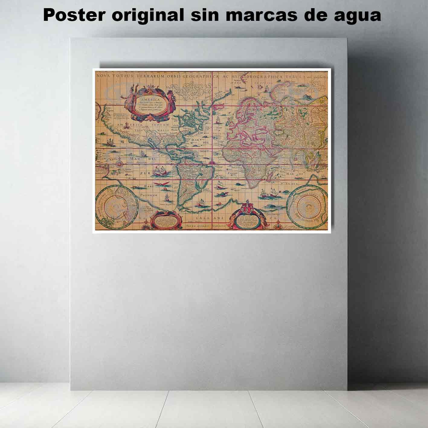 Mapa Terrarum Orbis Historia Mapas Antiguos, Mapa Terrarum Orbis-El Póster Personalizado, Historia Nuestra