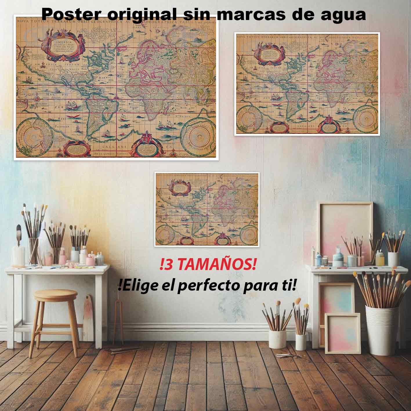 Mapa Terrarum Orbis Historia Mapas Antiguos, Mapa Terrarum Orbis-El Póster Personalizado, Historia Nuestra