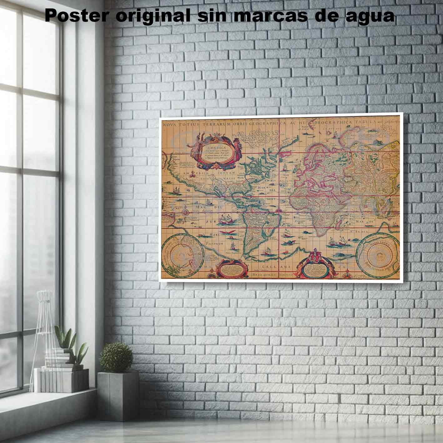 Mapa Terrarum Orbis Historia Mapas Antiguos, Mapa Terrarum Orbis-El Póster Personalizado, Historia Nuestra