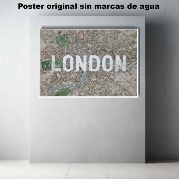 Mapa de Londres Historia Mapas Antiguos, Mapa de Londres-El Póster Personalizado, Historia Nuestra