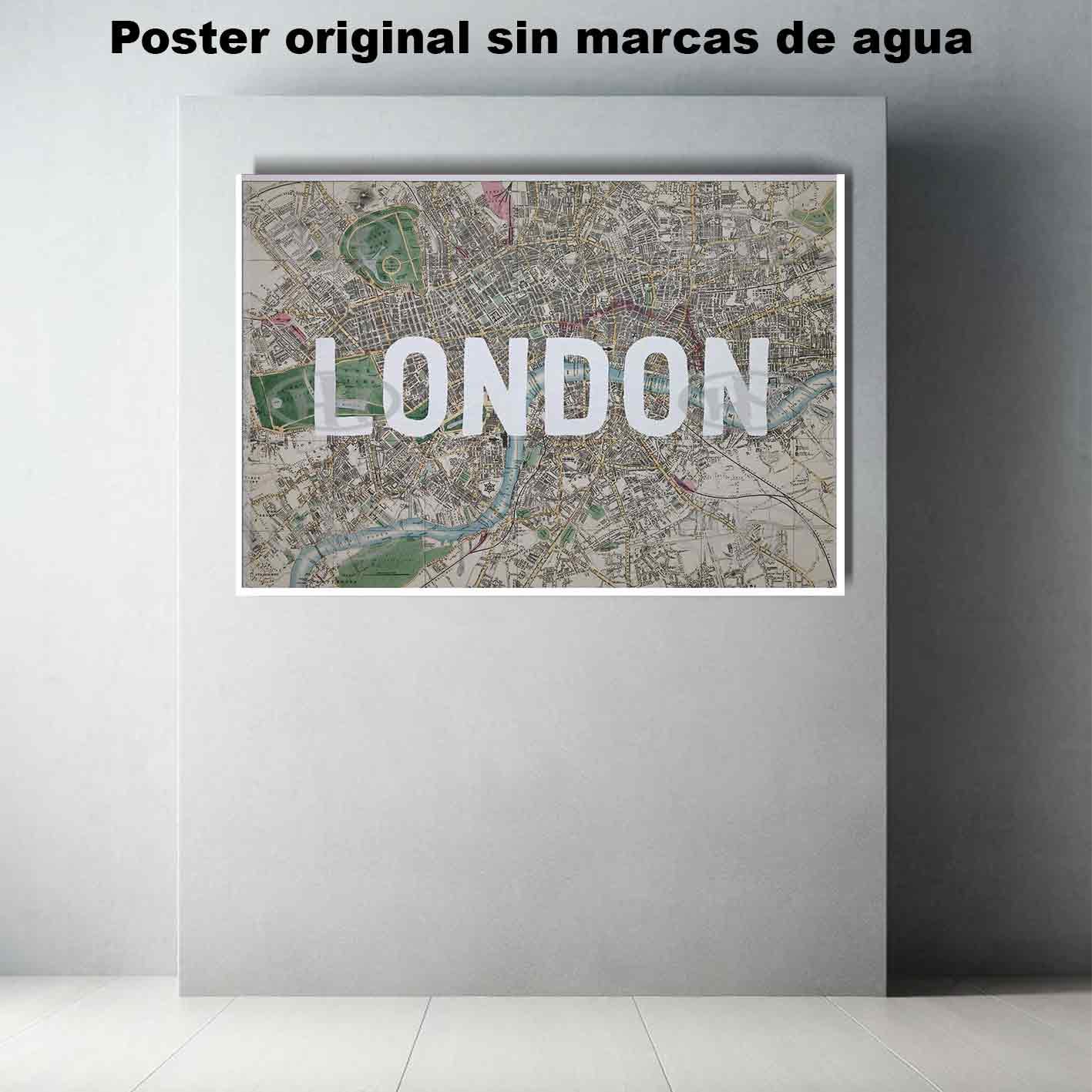 Mapa de Londres Historia Mapas Antiguos, Mapa de Londres-El Póster Personalizado, Historia Nuestra