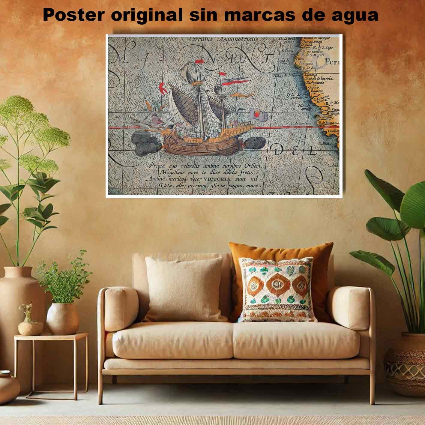 Mapas de Magallanes Historia Mapas Antiguos, Mapas de Magallanes-El Póster Personalizado, Historia Nuestra