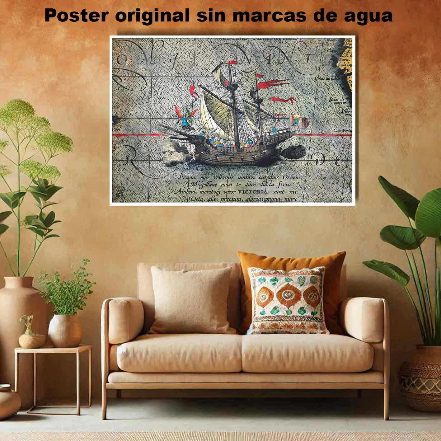 Mapas de Magallanes Historia Mapas Antiguos, Mapas de Magallanes.-El Póster Personalizado, Historia Nuestra