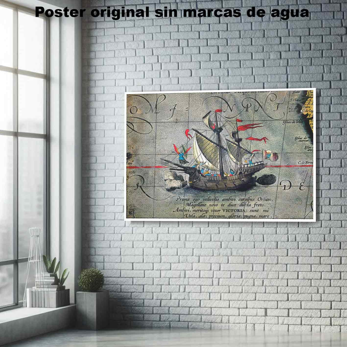 Mapas de Magallanes Historia Mapas Antiguos, Mapas de Magallanes.-El Póster Personalizado, Historia Nuestra