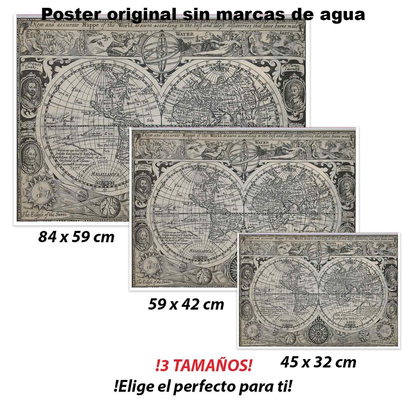 Mappe of the World Historia Mapas Antiguos, Mappe of the World-El Póster Personalizado, Historia Nuestra