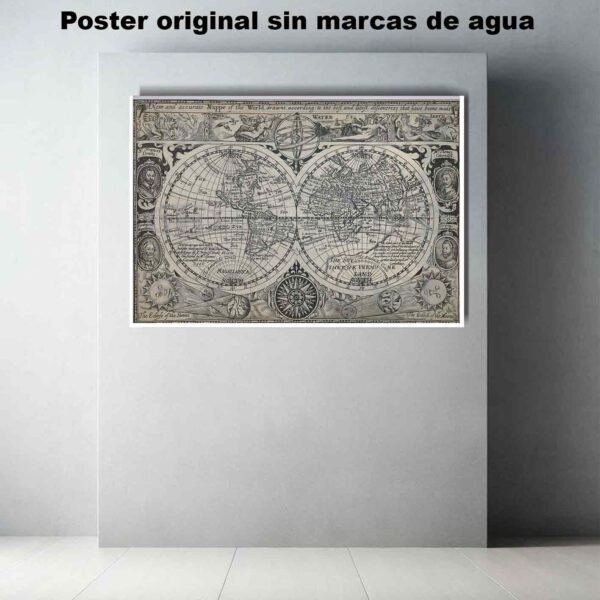 Mappe of the World Historia Mapas Antiguos, Mappe of the World-El Póster Personalizado, Historia Nuestra