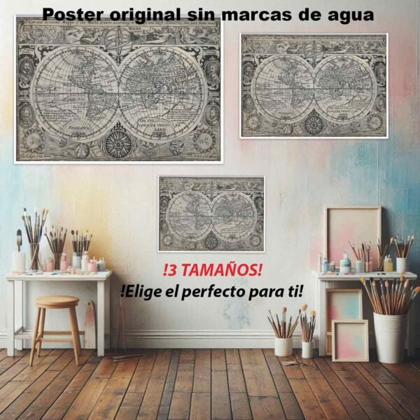 Mappe of the World Historia Mapas Antiguos, Mappe of the World-El Póster Personalizado, Historia Nuestra