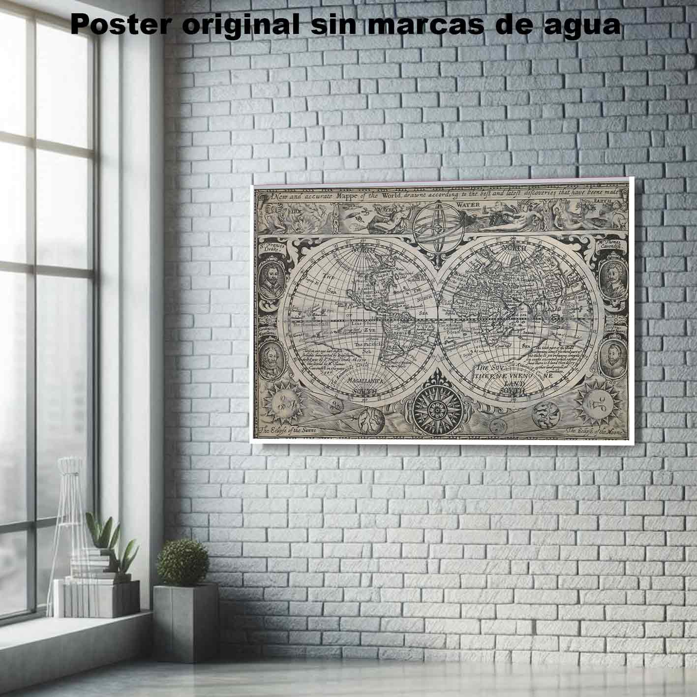 Mappe of the World Historia Mapas Antiguos, Mappe of the World-El Póster Personalizado, Historia Nuestra