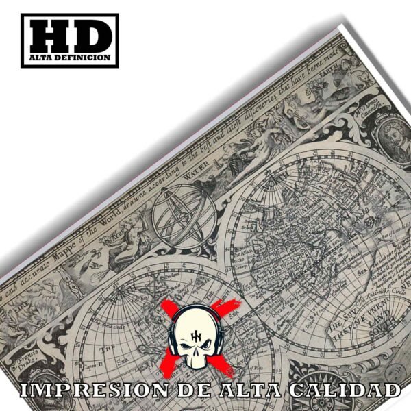 Mappe of the World Historia Mapas Antiguos, Mappe of the World-El Póster Personalizado, Historia Nuestra