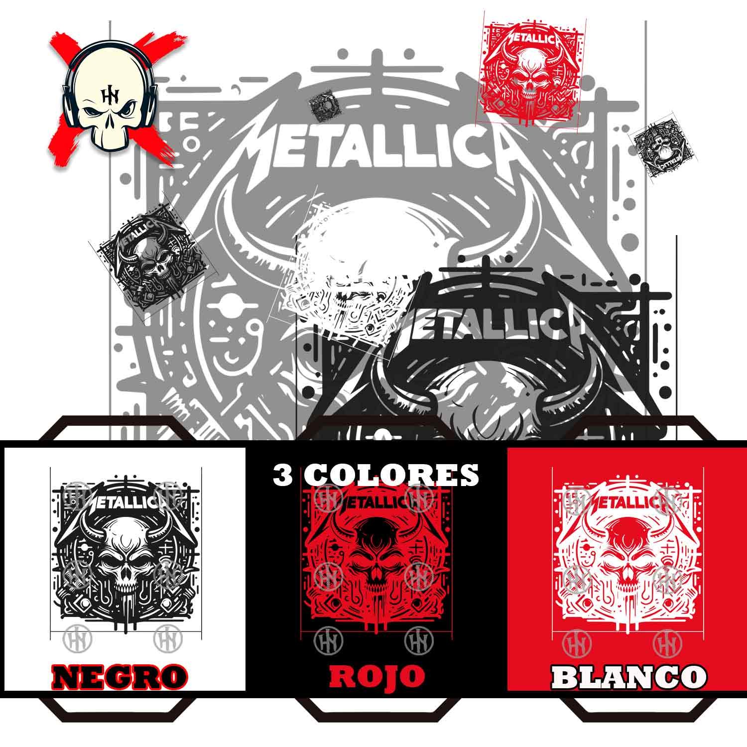 Metalica Adhesivo grande para paredes y superficies lisas de H, Adhesivo exclusivo de Metalica, Historia Nuestra