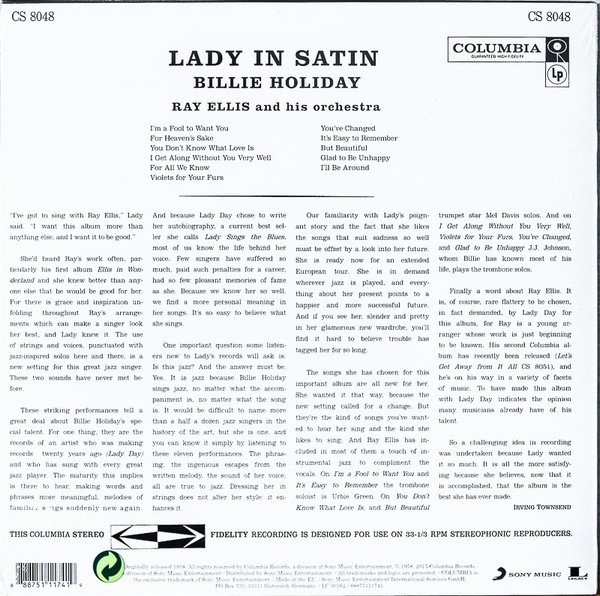 Billie Holiday With Ray Ellis And His Orchestra, LP, Swing | Historia Nuestra