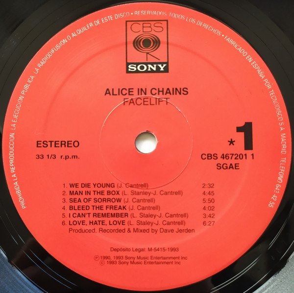 Alice In Chains, Grunge, LP | Historia Nuestra