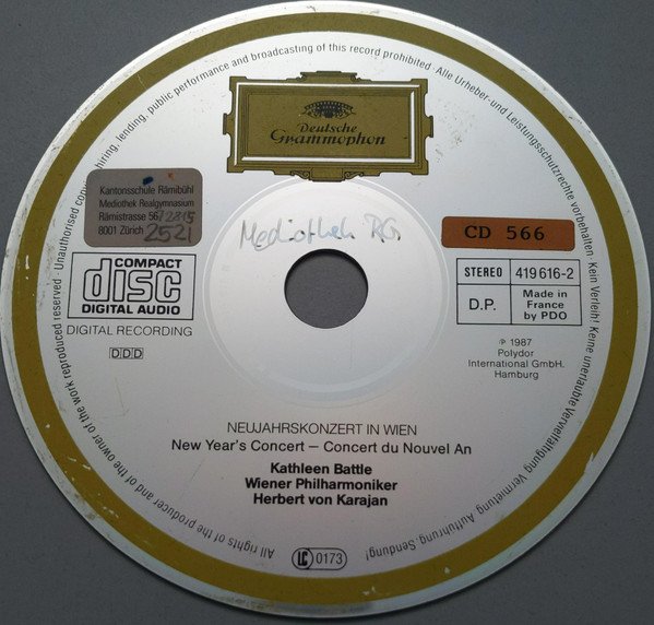 CD, Herbert von Karajan, Kathleen Battle, Wiener Philharmoniker | Historia Nuestra