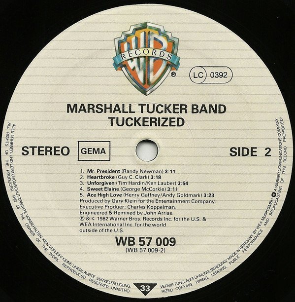 Country Rock, LP, Southern Rock, The Marshall Tucker Band | Historia Nuestra