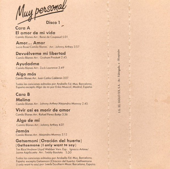 Ballad, Camilo Sesto, Tape | Historia Nuestra