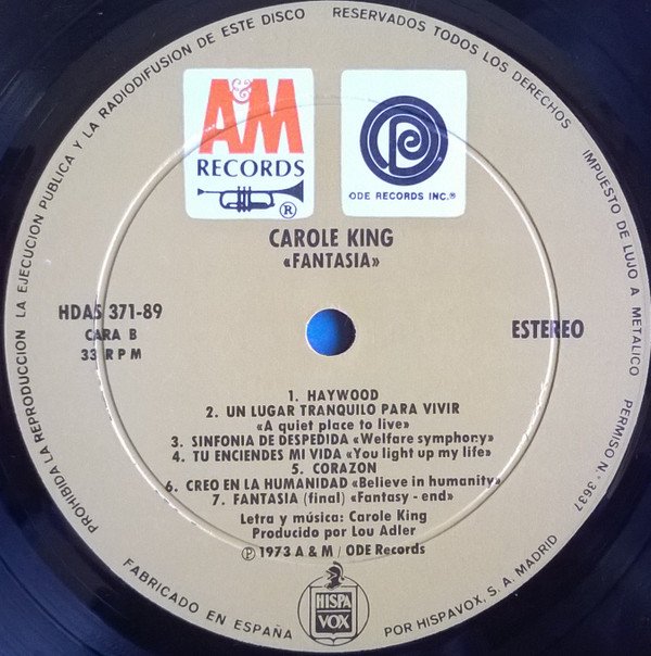 Acoustic, Carole King, Folk Rock, LP | Historia Nuestra