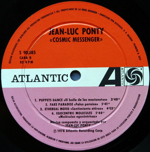 Fusion, JazzRock, Jean-Luc Ponty, LP | Historia Nuestra