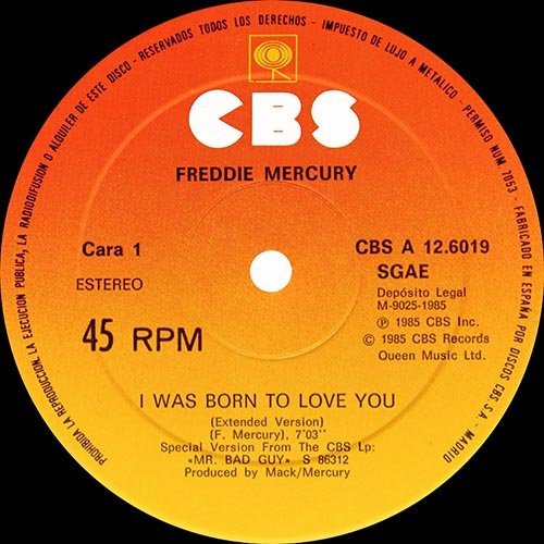12 inch, Freddie Mercury, Synthpop | Historia Nuestra