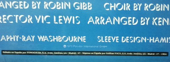 LP, Robin Gibb | Historia Nuestra