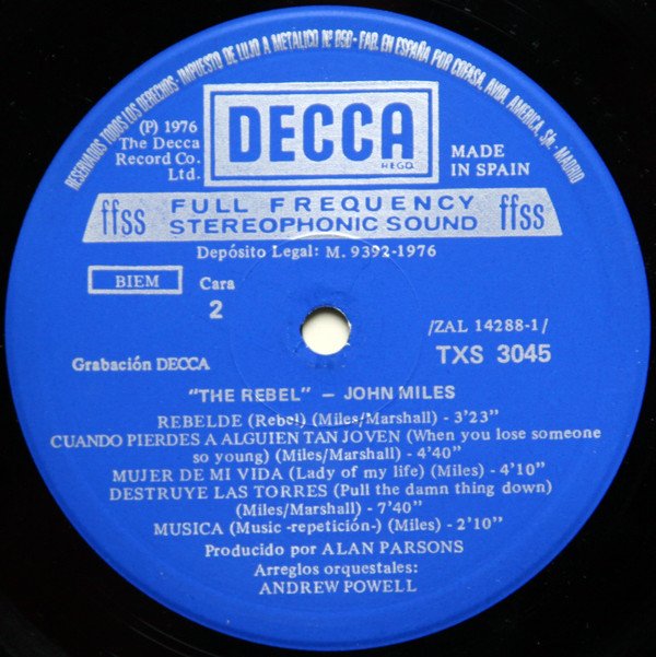Classic Rock, John Miles, LP, Pop Rock | Historia Nuestra