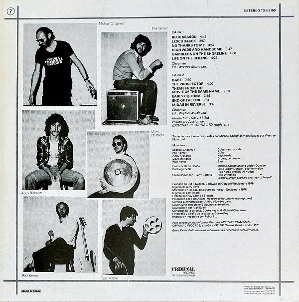 LP, Michael Chapman, Soft Rock | Historia Nuestra