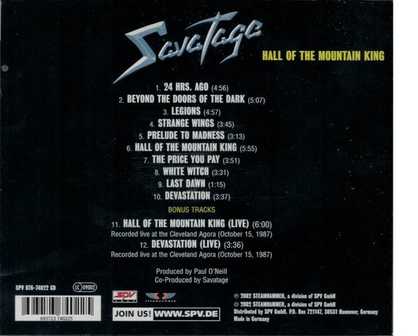 CD, Heavy Metal, Savatage | Historia Nuestra