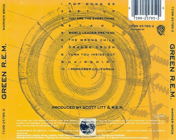 Alternative Rock, CD, R.E.M. | Historia Nuestra