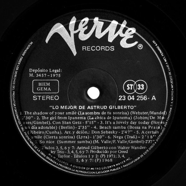 Astrud Gilberto, Bossanova, LP | Historia Nuestra