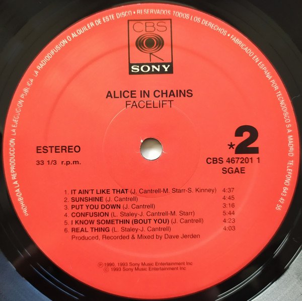 Alice In Chains, Grunge, LP | Historia Nuestra