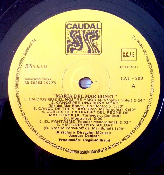 Catalan Music, Folk, LP, Maria Del Mar Bonet | Historia Nuestra