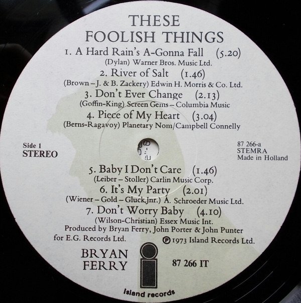 Bryan Ferry, Ethereal, Glam, Lounge, LP | Historia Nuestra