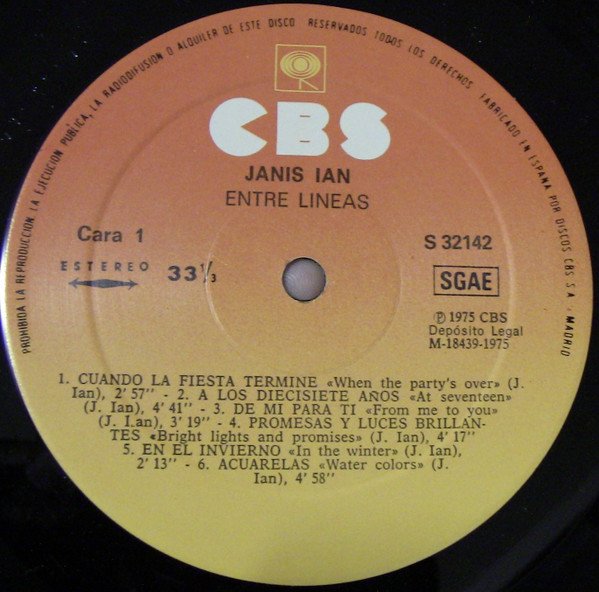 Janis Ian, LP, Vocal | Historia Nuestra