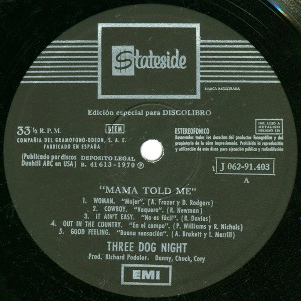 Classic Rock, LP, Three Dog Night | Historia Nuestra