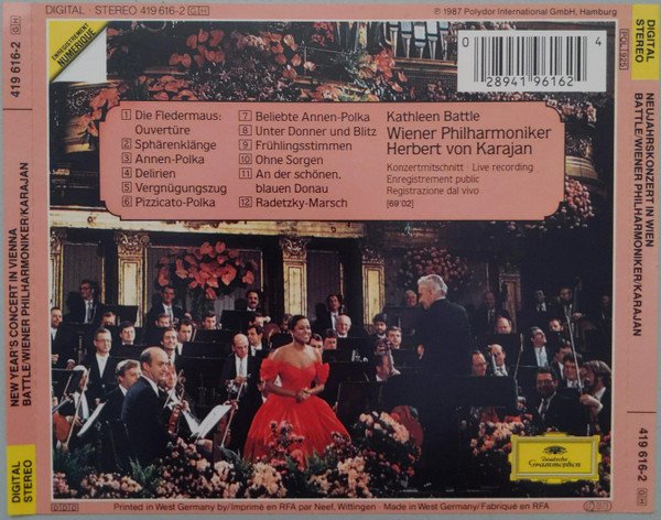 CD, Herbert von Karajan, Kathleen Battle, Wiener Philharmoniker | Historia Nuestra