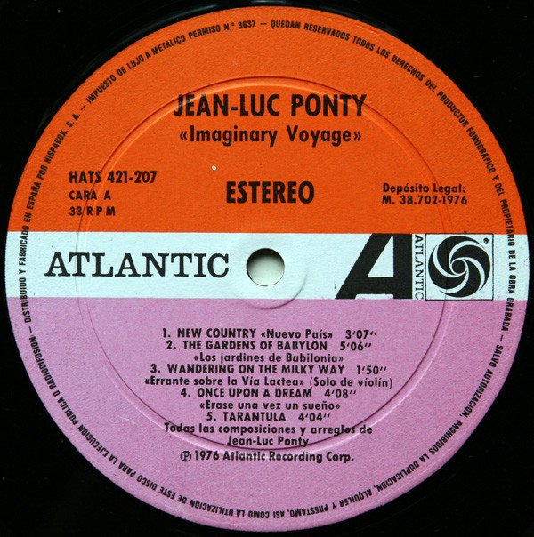 Fusion, JazzRock, Jean-Luc Ponty, LP, Space Rock | Historia Nuestra