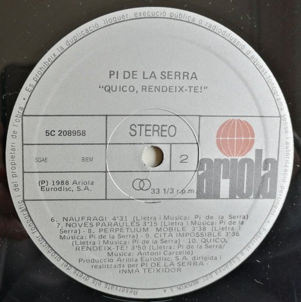 Catalan Music, LP, Pi De La Serra* | Historia Nuestra